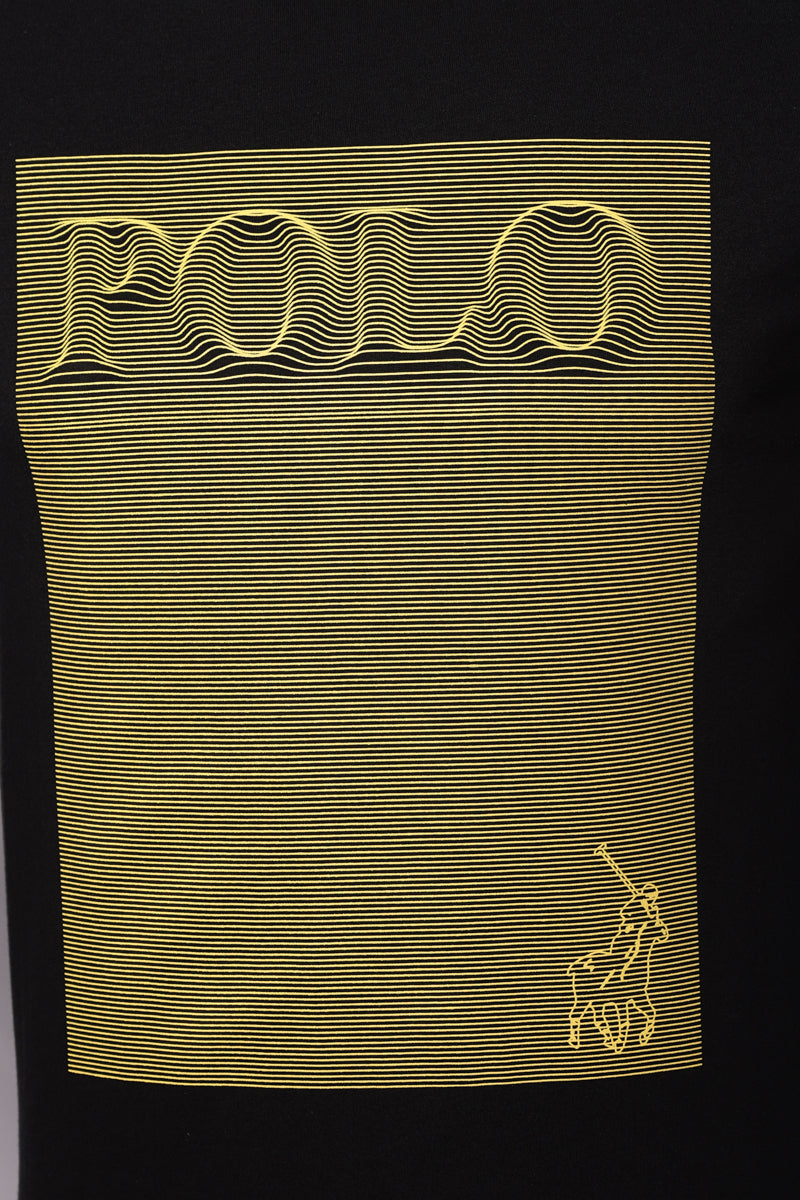 Polo T-Shirt Graphic Logo Black-Gold